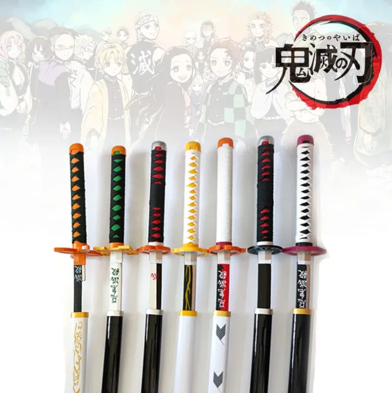 Demon Slayer Sword Agatsuma Zenitsu Role Playing Samurai Weapon 72cm Anime Katana Cosplay Safety PU Toy Gift Tanjirou Sword