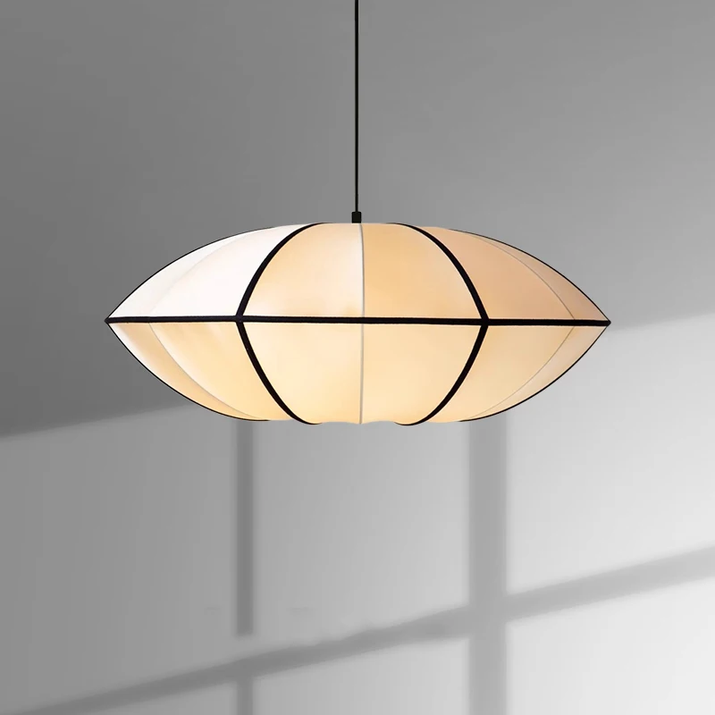 

2026 for Nordic Vintage Wabi Sabi Fabric Ceiling Chandelier for Living Dining Room Bedroom Home Lighting Pendant Lamp Hanging