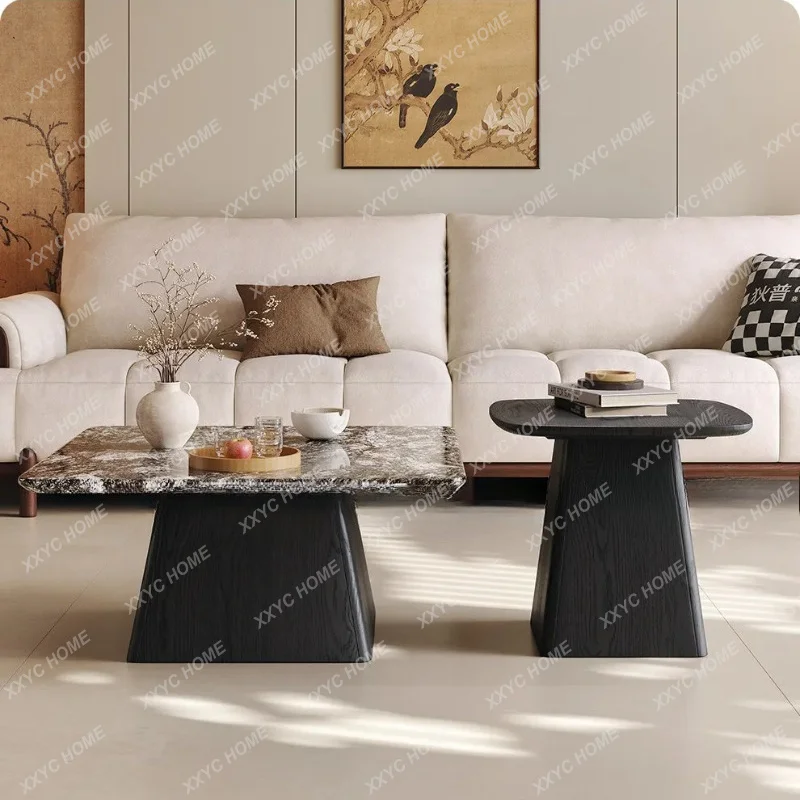 XXMarble living room combination coffee table household premium solid wood combination tea table