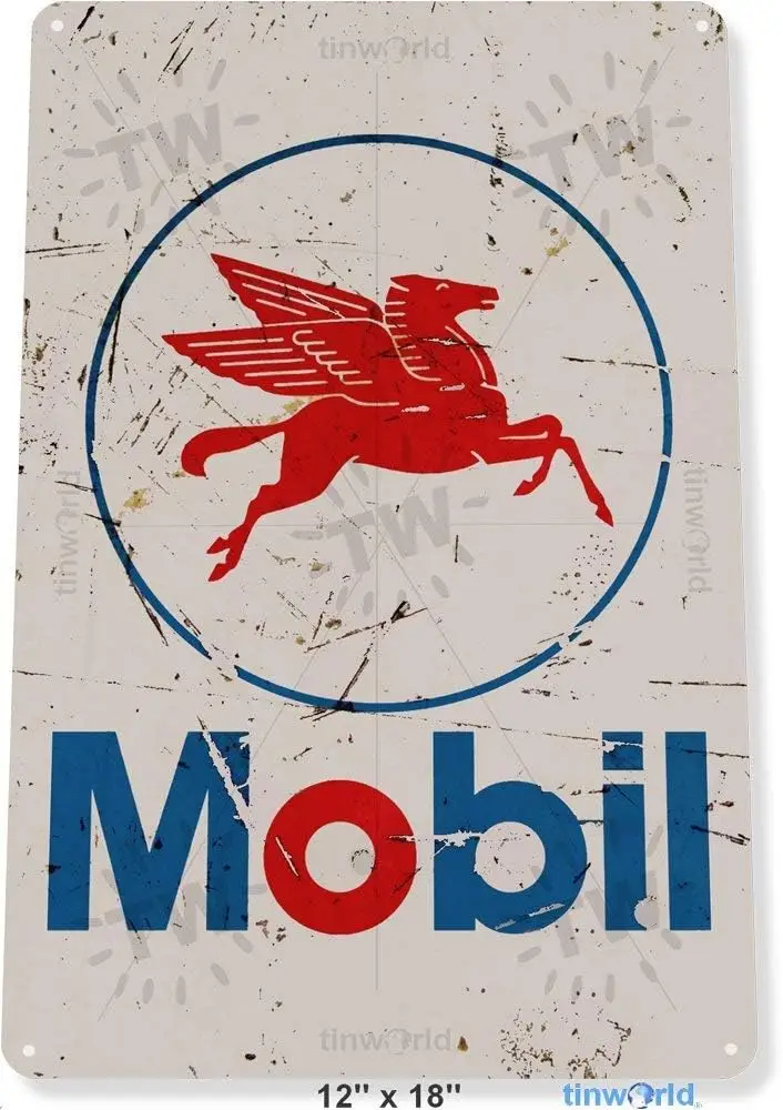 Unoopler TIN Sign Logo Rust Auto Shop Grease Art Gas Oil Garage Station Pump -aluminum