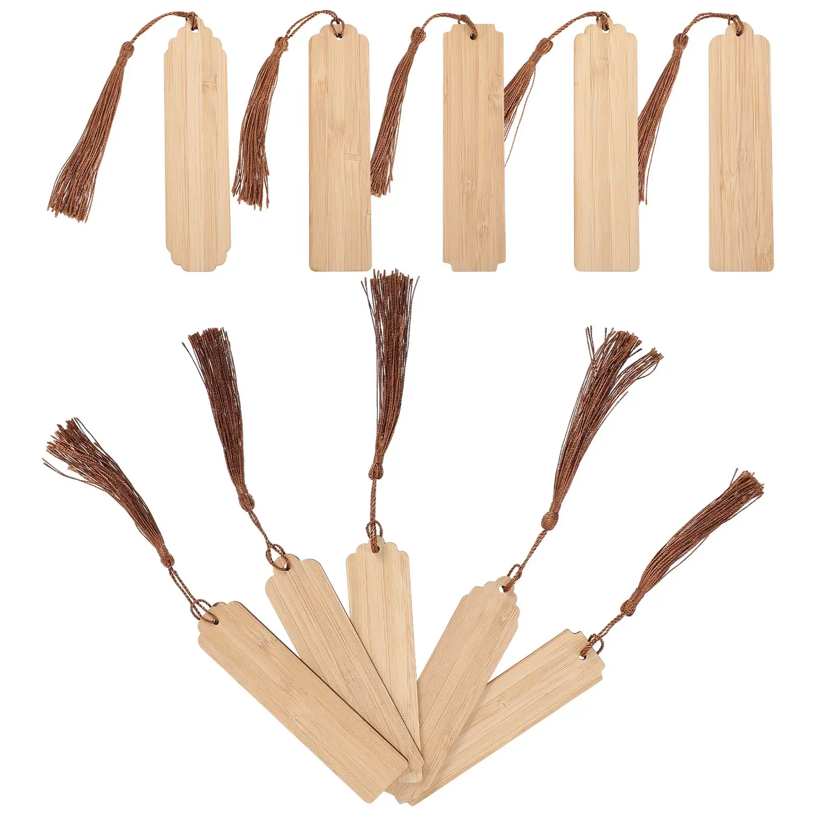 DIY Bamboo Bookmarks Blank Book Tags for Students Reading Markers Kids Bookmarks Aesthetic Office School Supplies