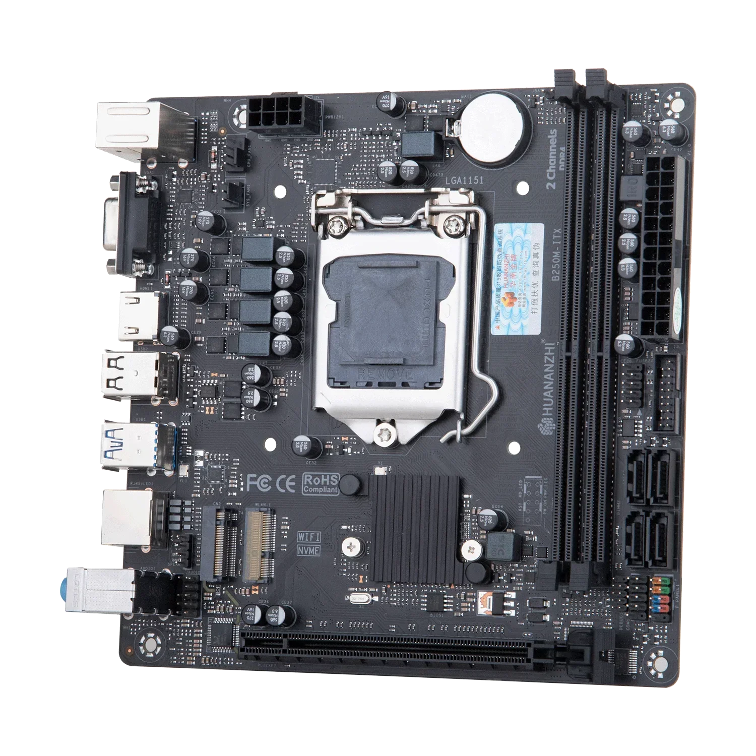 HUANANZHI B250M-ITX Motherboard B250 CHIP LGA1151 Support DDR4 2666/2400/2133MHz