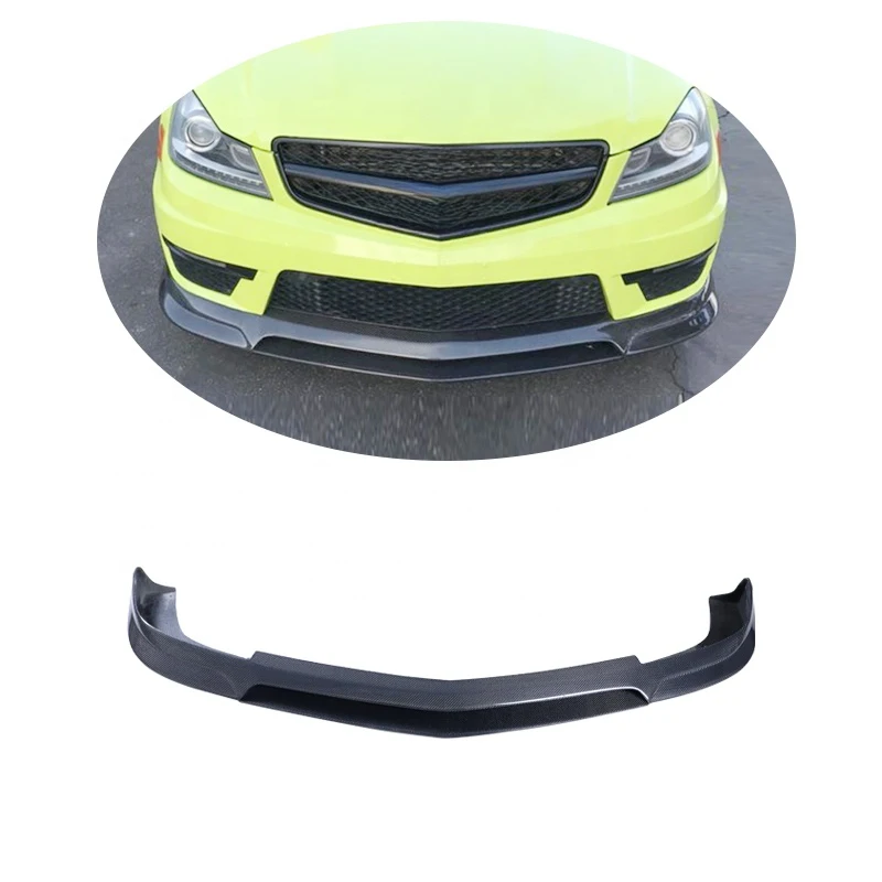 

RZ Style Car Real Carbon Fiber Front Bumper Lip for W204 C63 Coupe 2008-2011Body Kit Front Lip Sp