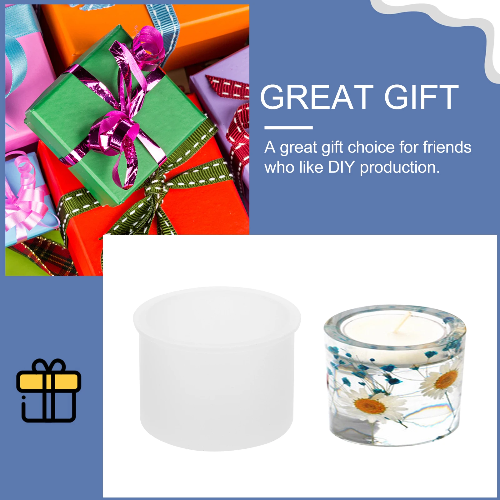 

Mold Silicone Diy Resin Mold Aroma Plaster Craft Mould Small Holder Making Tool Easy Demould Gift Idea For