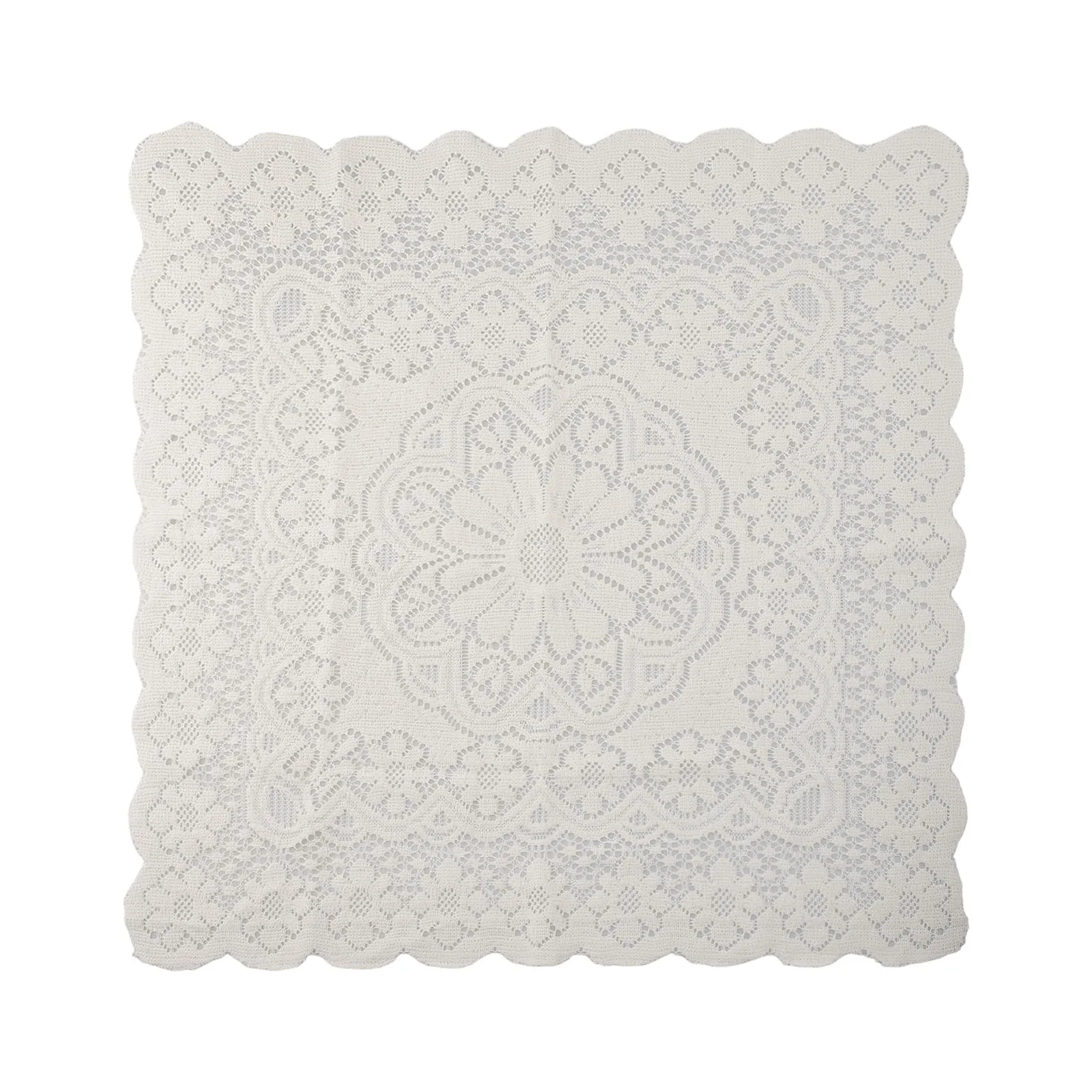Lace Table Cover with Floral Embroidery Dustproof Protection for Coffee Table and for tv Cabinet Use  Lace Table