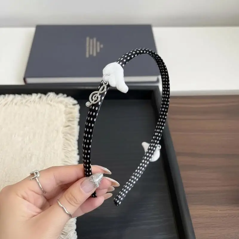 Y2K Sweet Bowknot Wave Dot Women Headband Non-slip Japanese Lolita Hair Band for Girls Dating Wear