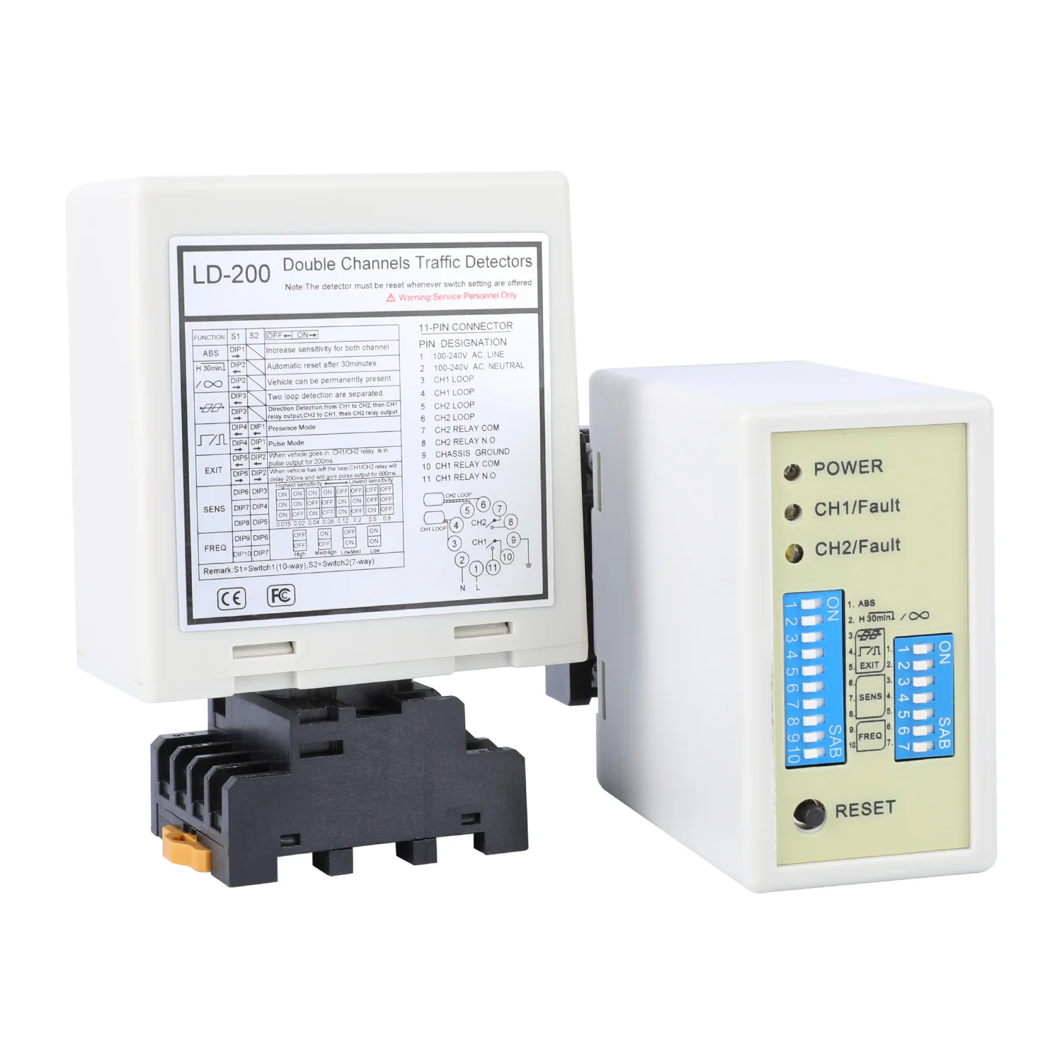 Dual Channel Loop Detector with Two Relays with Direction Sensing for Gate Barrier and Industrial Door