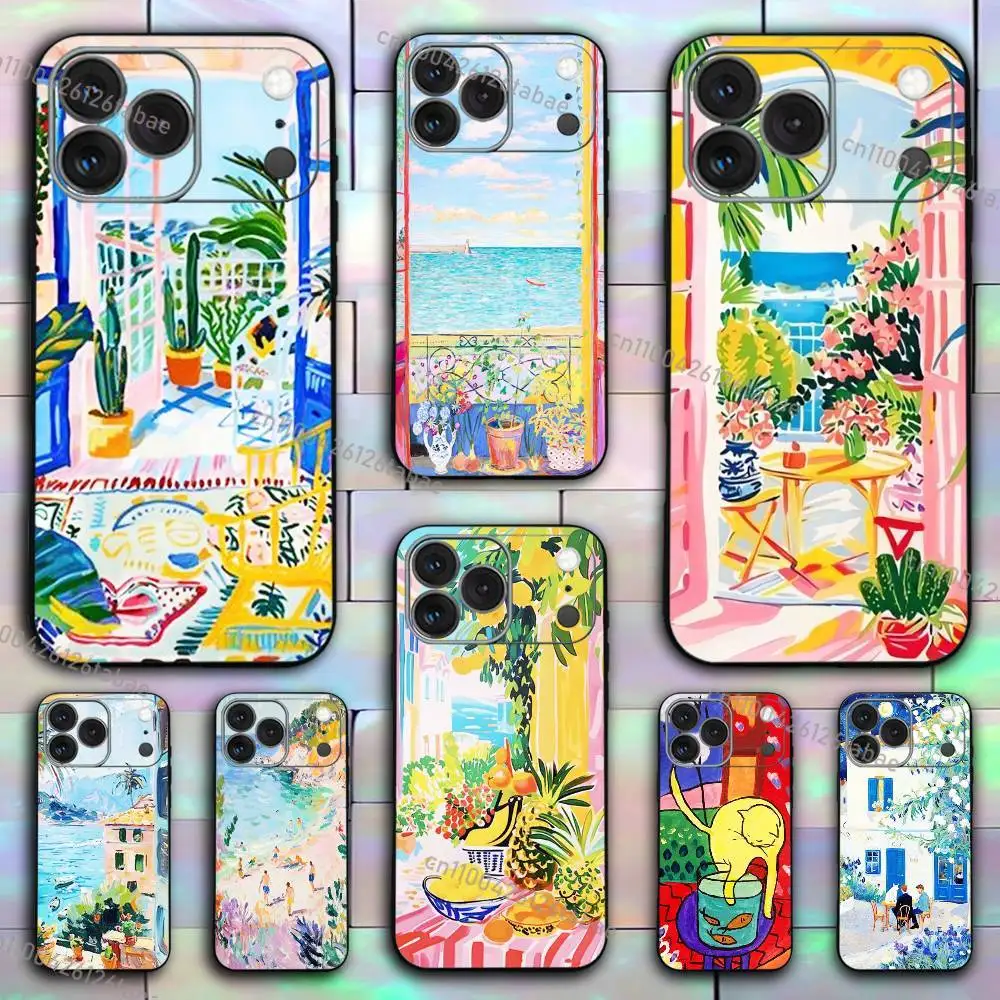 

Henri Matisse Art Painting Phone Case For iPhone 17,16,15,14,13,12,11,Pro,X,XS,Max,XR,Plus,Mini Soft Silicone Black Shockproof