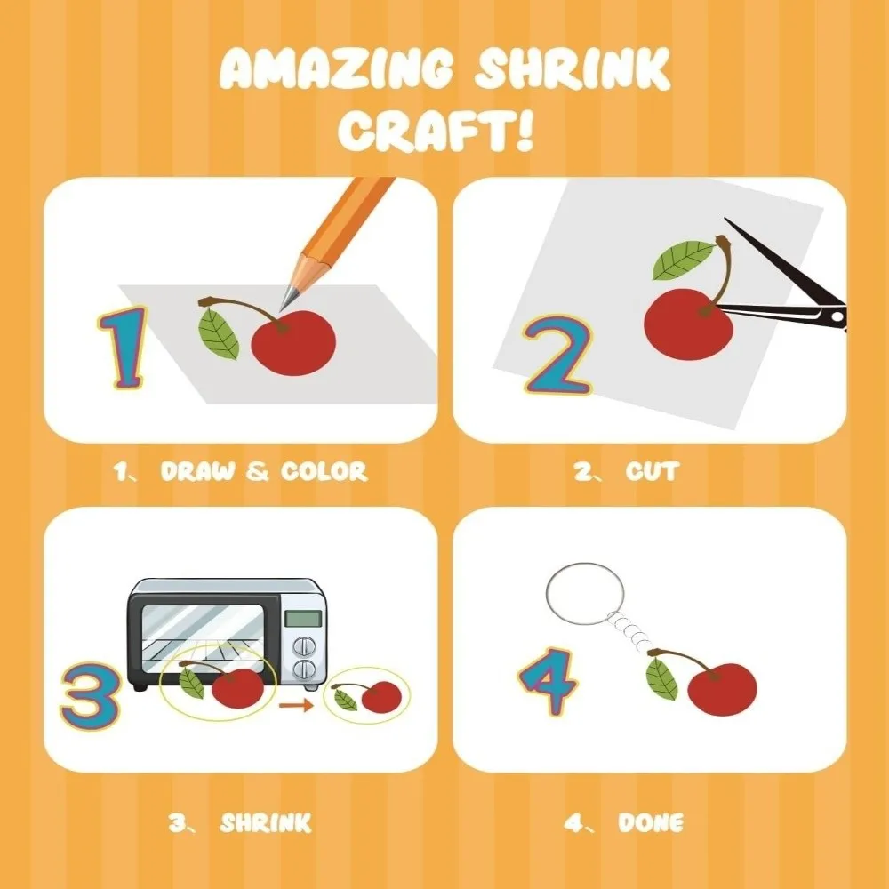 1 Set 25 Sheets Shrink Plastic Sheet Set Plastic 150 Accessories Shrink Art Paper Easy To Use Versatile Shrink Plastic Sheets
