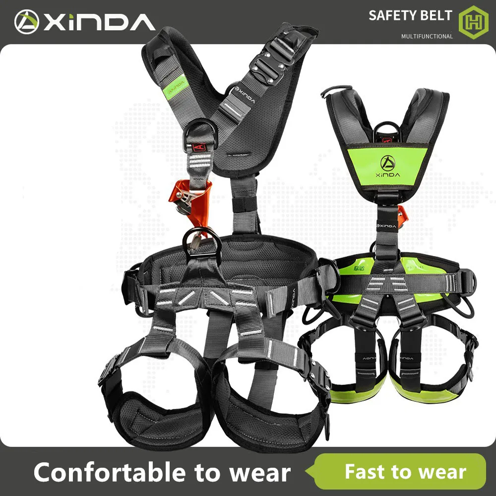 Xinda Five Point Full Body Safety Belt Outdoor Lightweight Mountain Climbing Harness High-Altitude Work Protective Belt