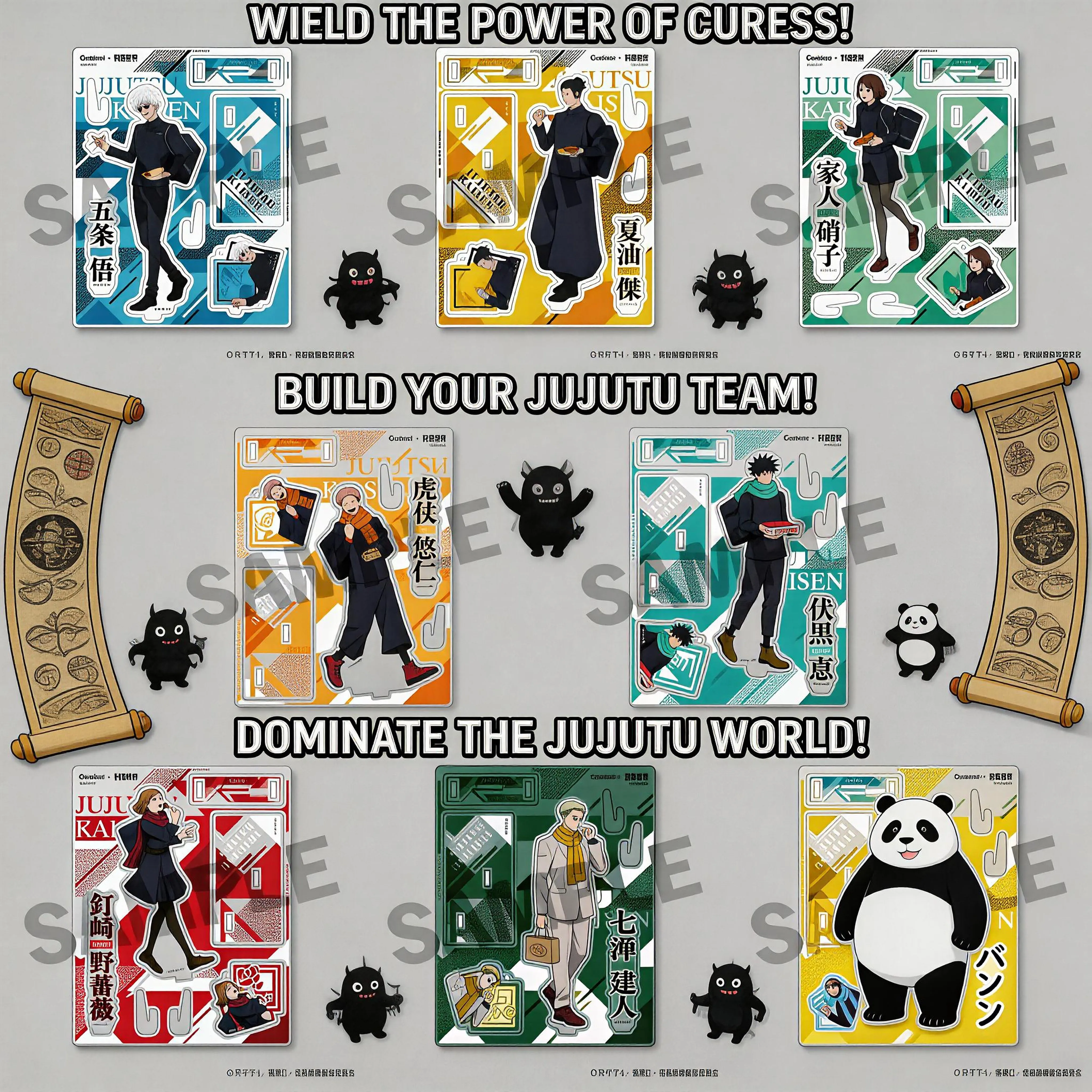 

Jujutsu Kaisen GINDACO Takoyaki 2026 Anime Acrylic Stand Hanging Ornament Set Cute Figure Collectible Decor Gift for Fans