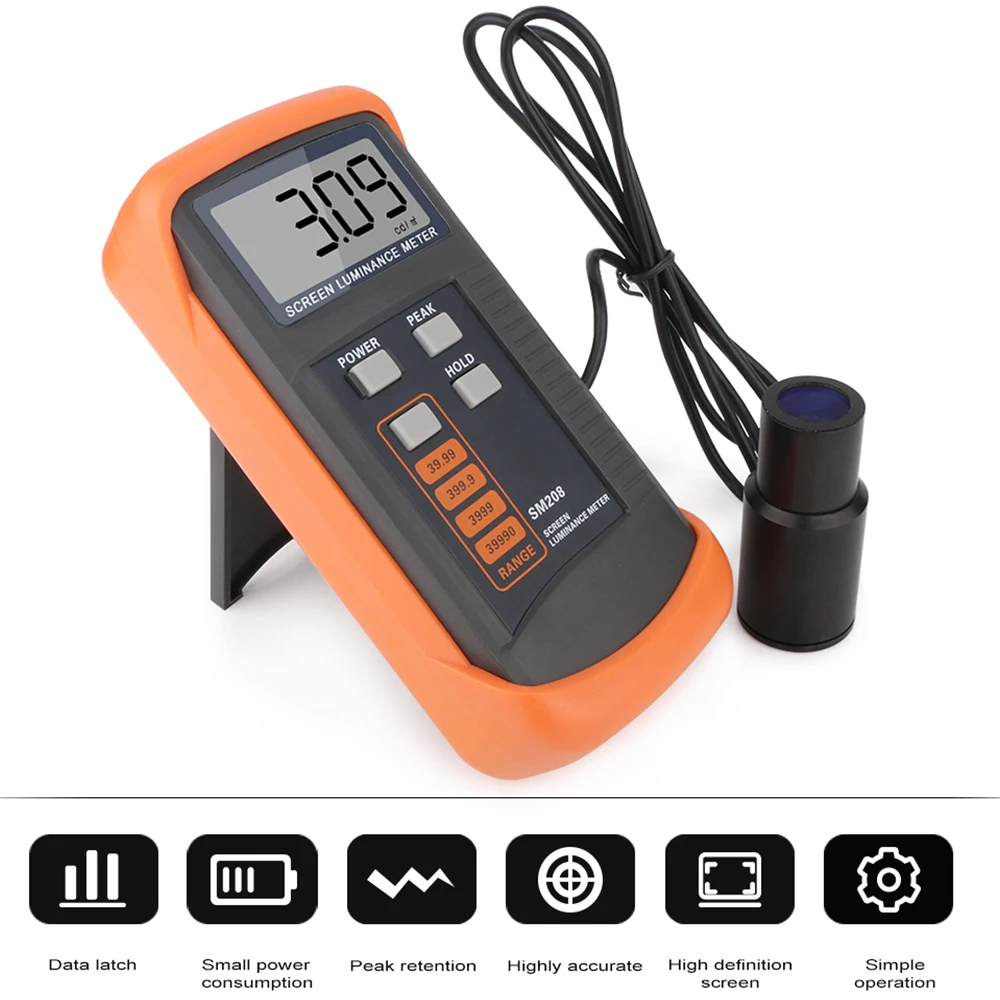 RZ Screen Luminance Meter Fluorescent Screen Transmission TV Screen Brightness Tester Light Detector Screen Brightness Meter