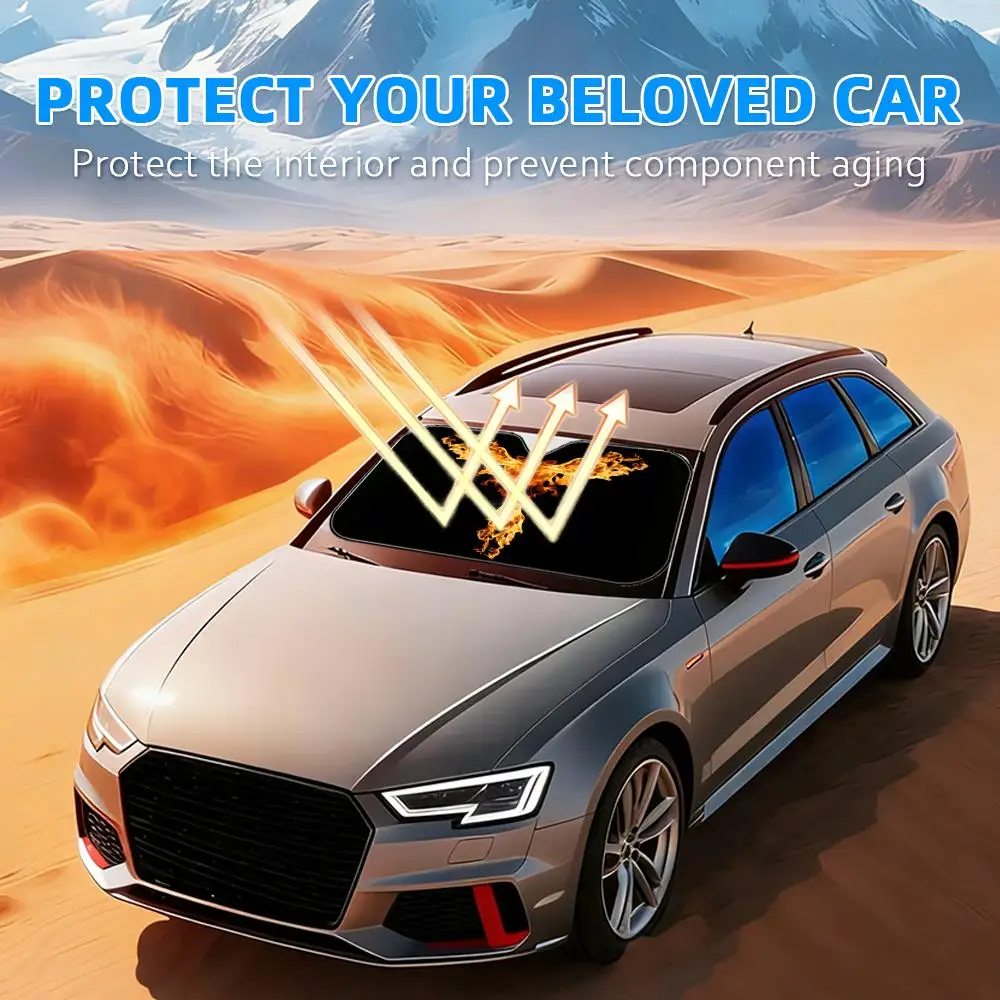Phoenix Sun Visor Reusable Aluminum Foil Windshield UV Protection Heat Insulation Cover Foldable Sun Visor Shade