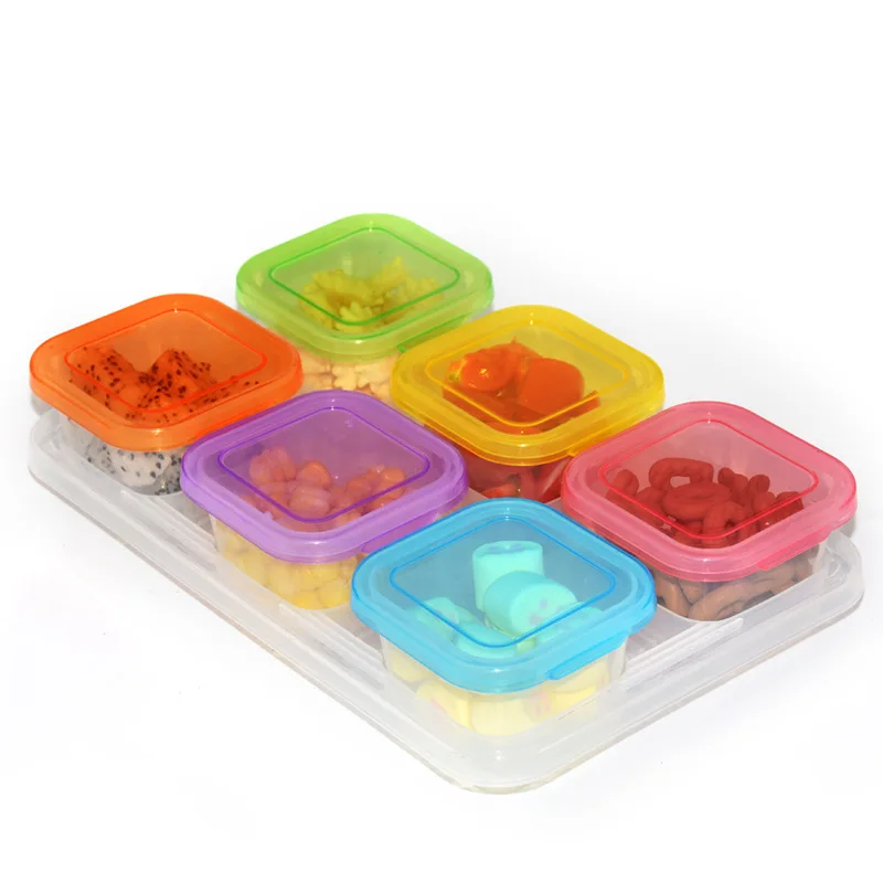 Six-lattice Milk Powder Box Keep Fresh Infant Care Child Food Container Portable Baby Food Storage Box Toddle Snacks Container