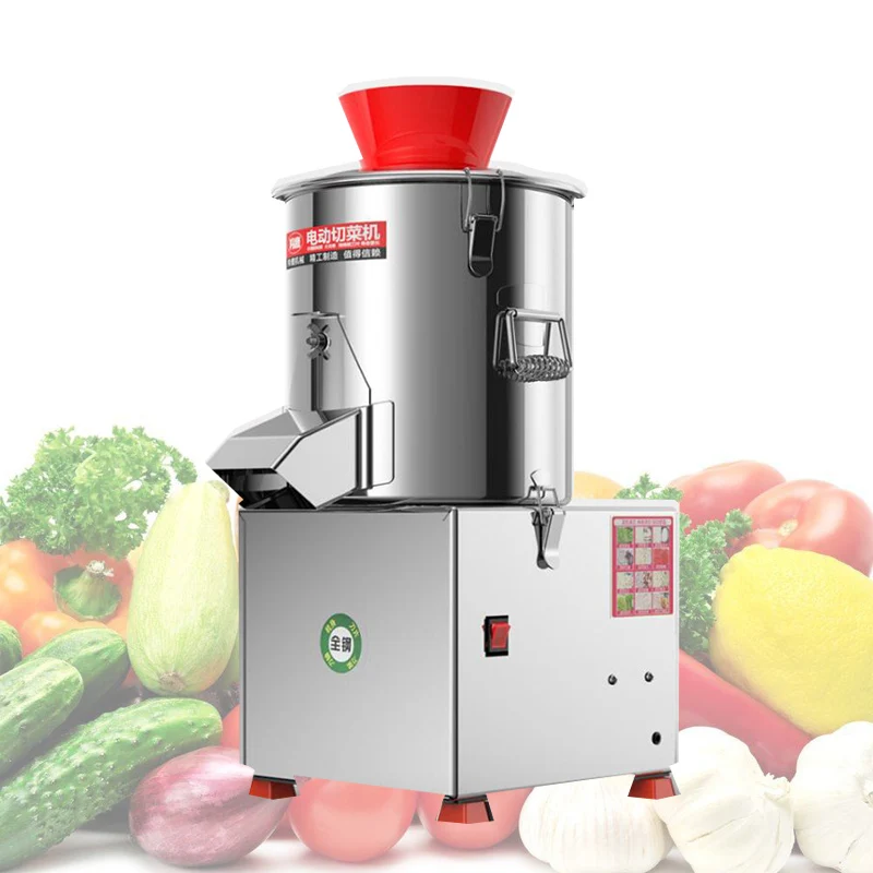 Electric Vegetable Slicer Desktop Commercial Vegetable Grinder Imported Chili Vegetable Chips Pellet Machine