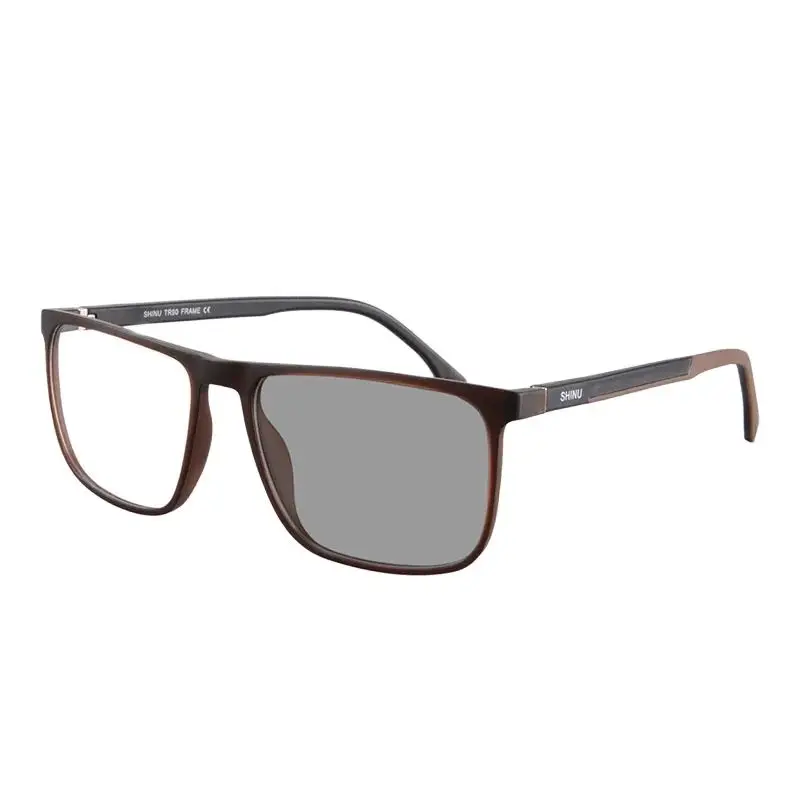 SHINU Men's glasses Photochromic Myopia Glasses Men Shortsighted glasses Transition Grey Lens Eyeglasses