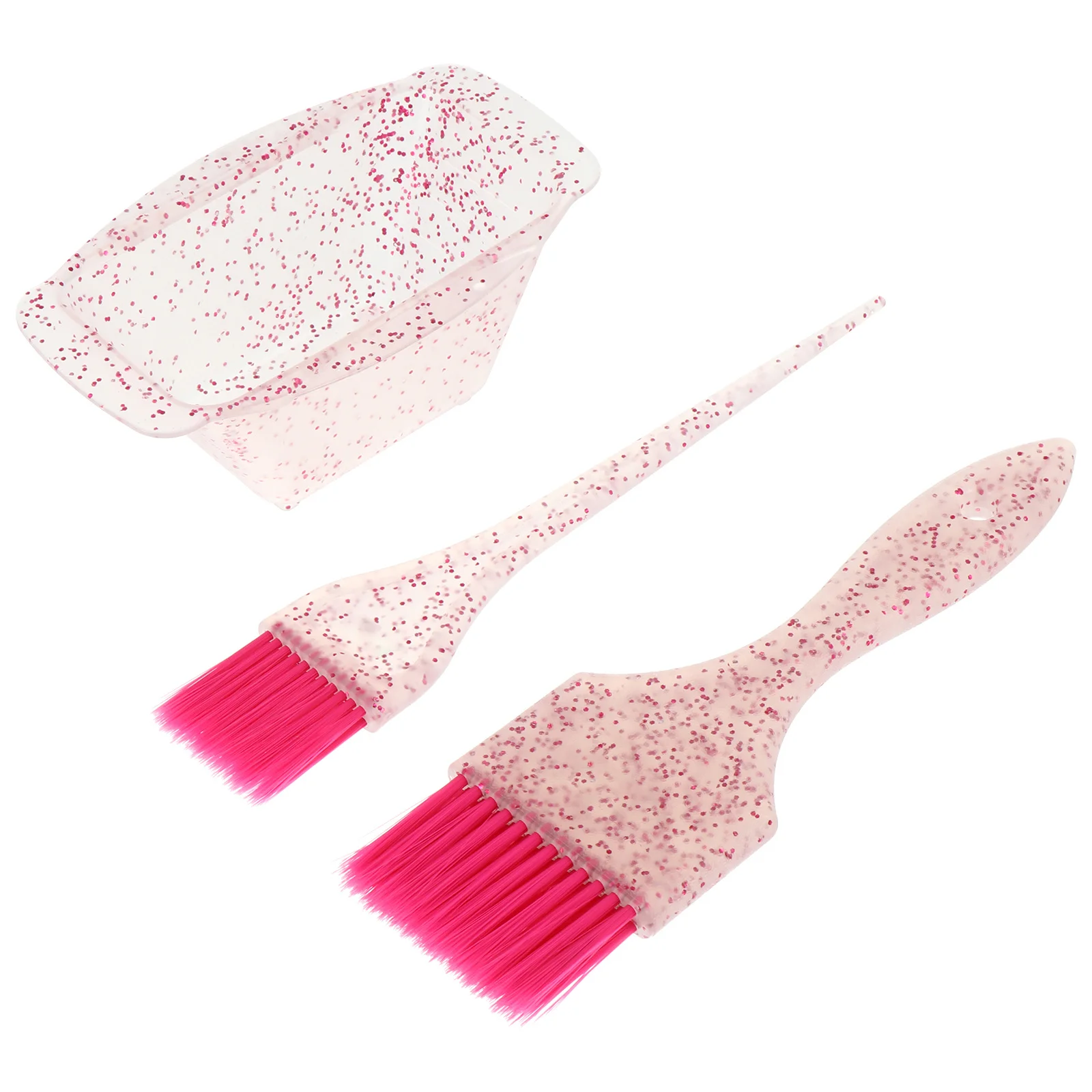 1 set Hair Dye Brush Bowl Set Tint Tool For Salon Diy Coloring Easy Distribution Ultra Bristles Comfort Handle