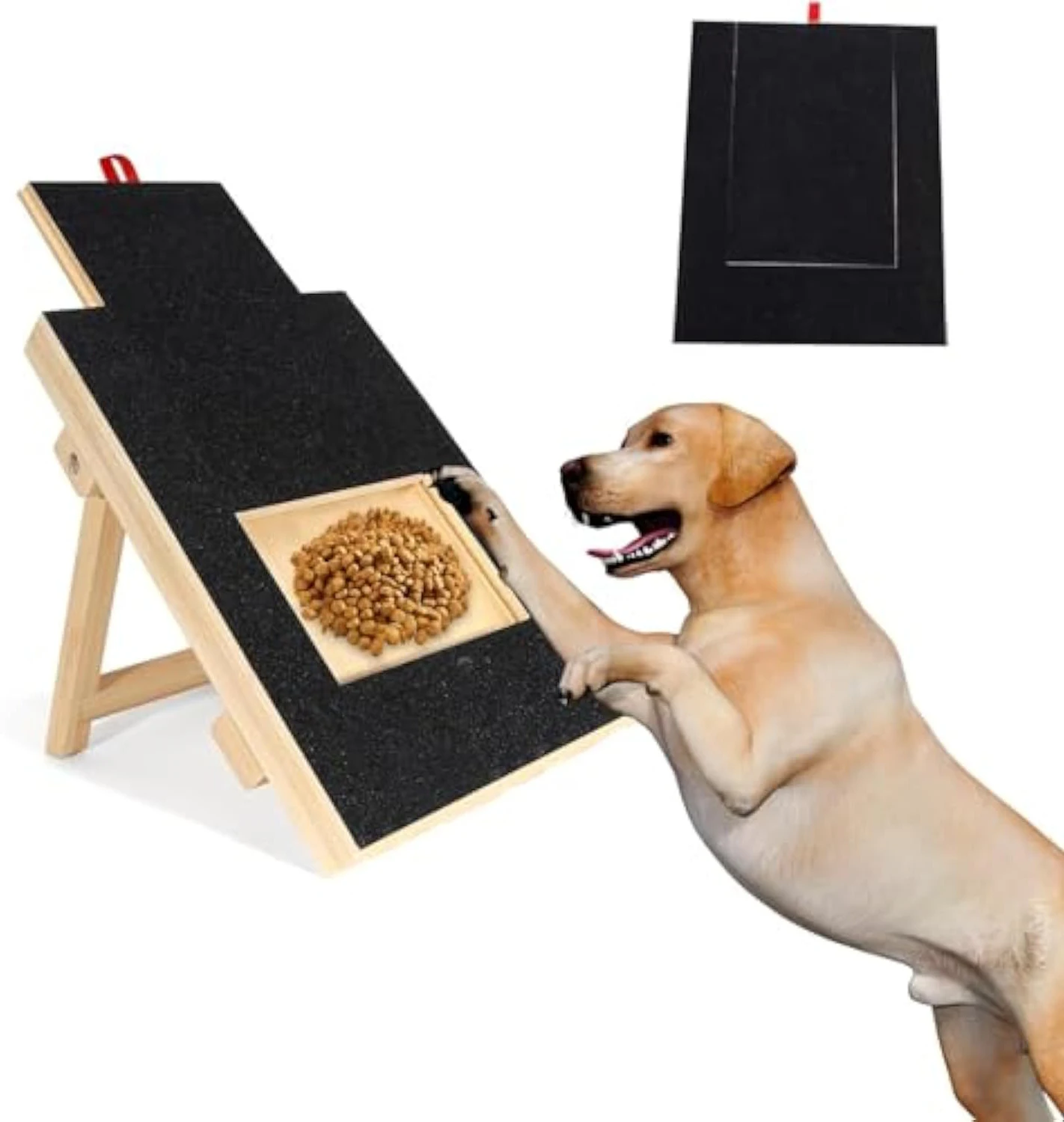 

Adjustable Natural Dog Nail Scratch Board Pet Toy Cat Scratch Board Bamboo Dog Scratch Pad for Nails with Hidden Treat Box