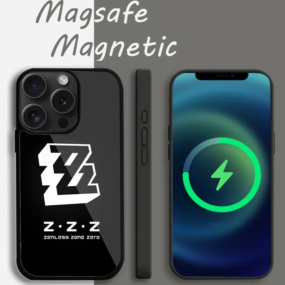 Zenless Zone Zero Game  Phone Case For iPhone 15 14 13 12 11 Pro Max Plus Magsafe Magnetic Wireless Charging Cover