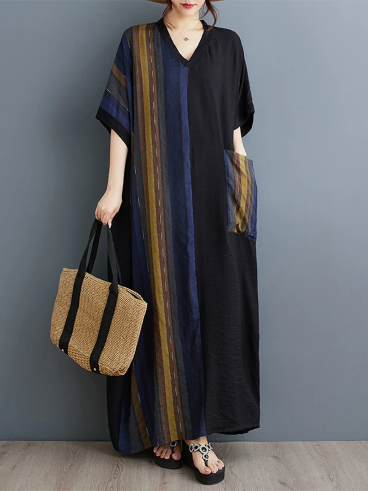 

Длинная утягивающая хлопково-льняная юбка с принтом V-Ne ort Sve Color Blo Bla Dr Летняя свободная юбка трапециевидной формы ort Sve Dr