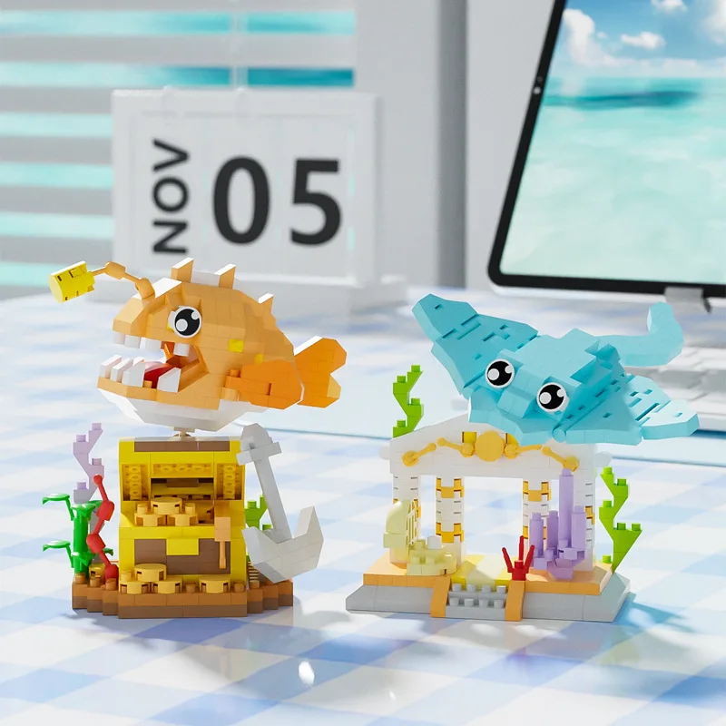 

Blocks animals Micro Building Blocks fish animal Model Mini Block Construction Set for Children Girls 6 to 12 Year Adults Gifts