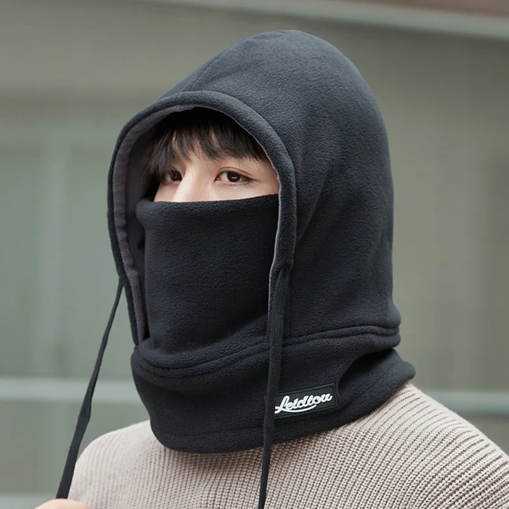 Novo manter quente balaclava chapéu à prova de vento à prova de frio pescoço máscara chapéu 2-em-1 engrossado chapéu quente inverno