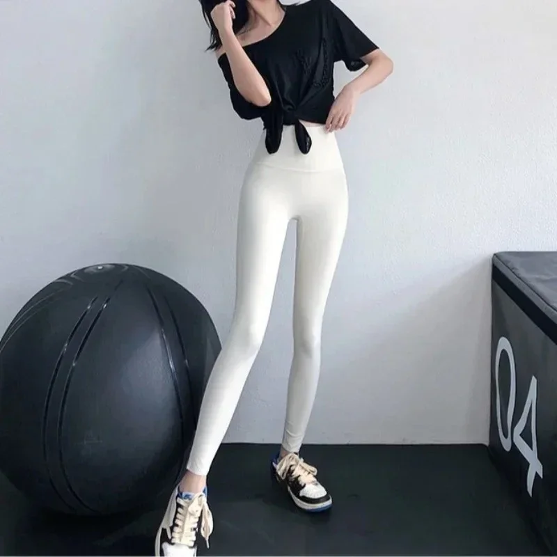 النساء اليوغا رياضة السراويل الرياضية لفافة ساق غير مخيطة بسط عالية الخصر اللياقة البدنية أكتيفيوير بانت ممارسة البدنية اللياقة البدنية السراويل الضيقة