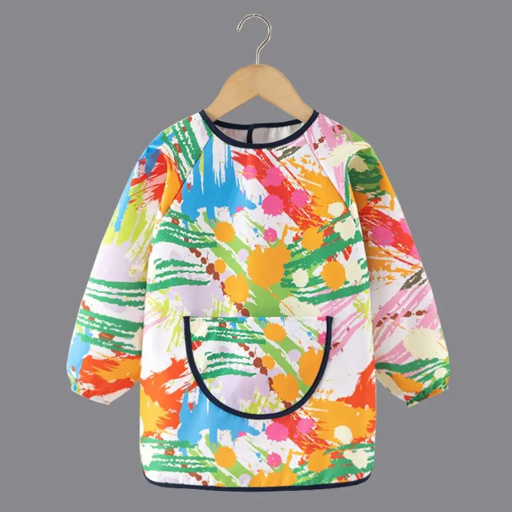 New Polyester Children Painting Apron Easy Clean Drawing Dressing Art Bibs Waterproof Kitchen Apron