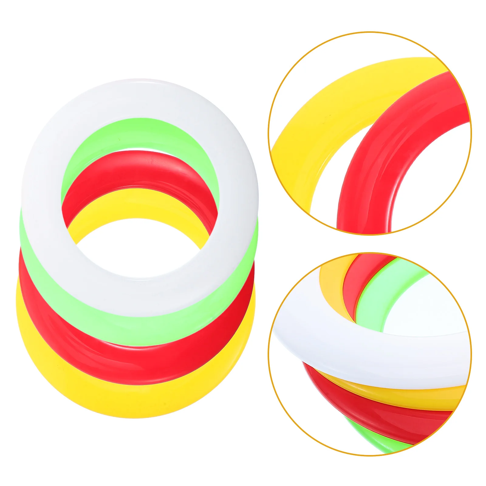 

4 Pcs Ring Flying Disc Reusable Juggling Rings Mini Discs Bulk Beach Toys UFO Flight Plastic Outdoor Child