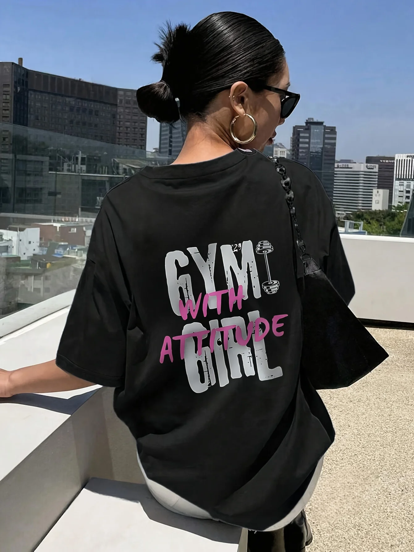 American Fashion Trend Hot Selling Letter Print Round Neck Hit Comfortable Plus Size Women's T-shirt