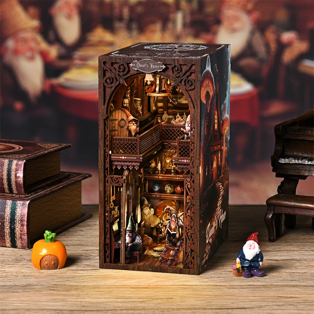 Seven Dwarfs Wooden Puzzle Bookend DIY 3D Puzzle