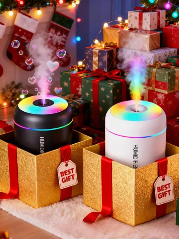 

1pc Mini Humidifier, Aroma Diffuser, USB Car Aroma System, Cute Desktop Decor With Mood Light