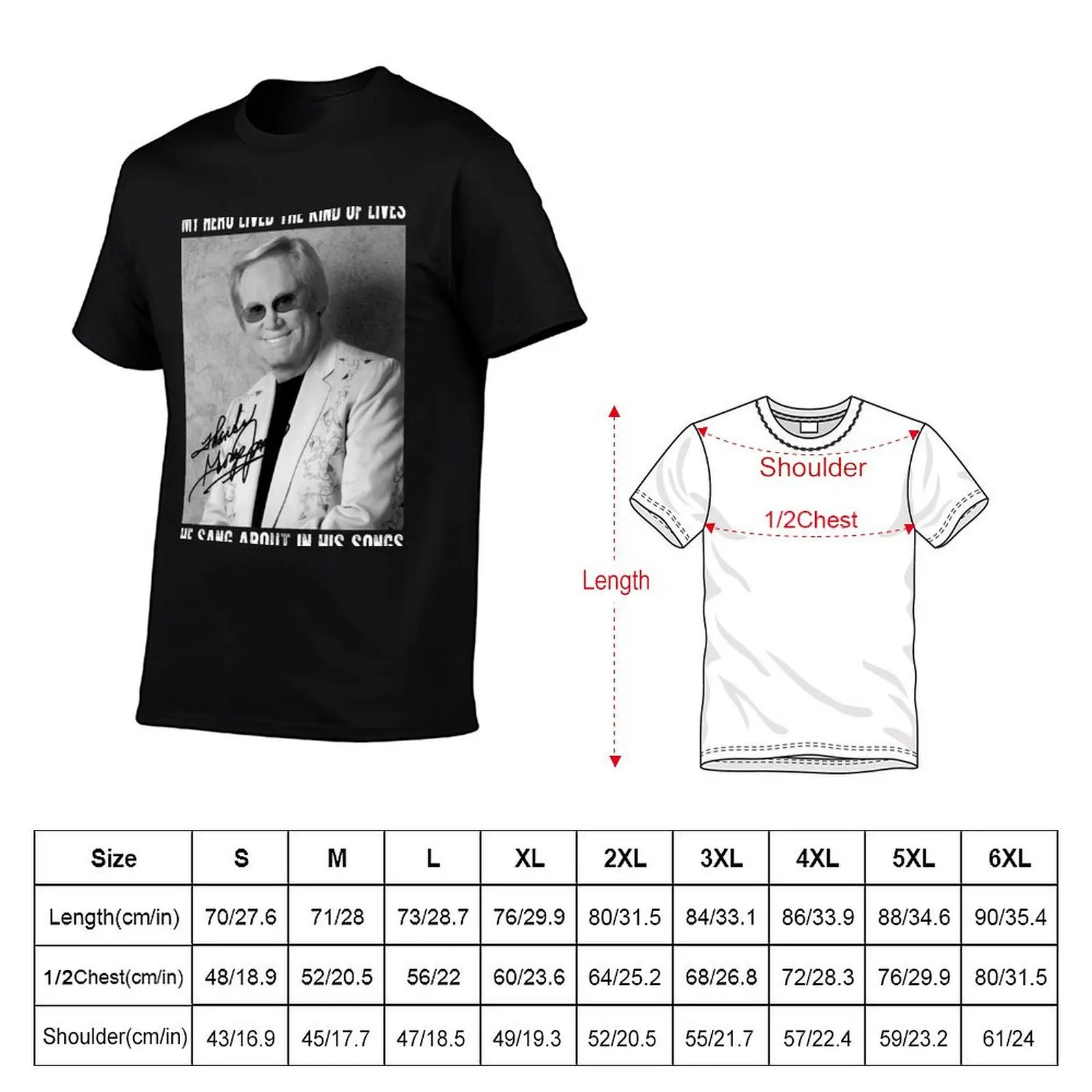 Graphic George Jones T-Shirt Big and Tall Gym T-Shirt