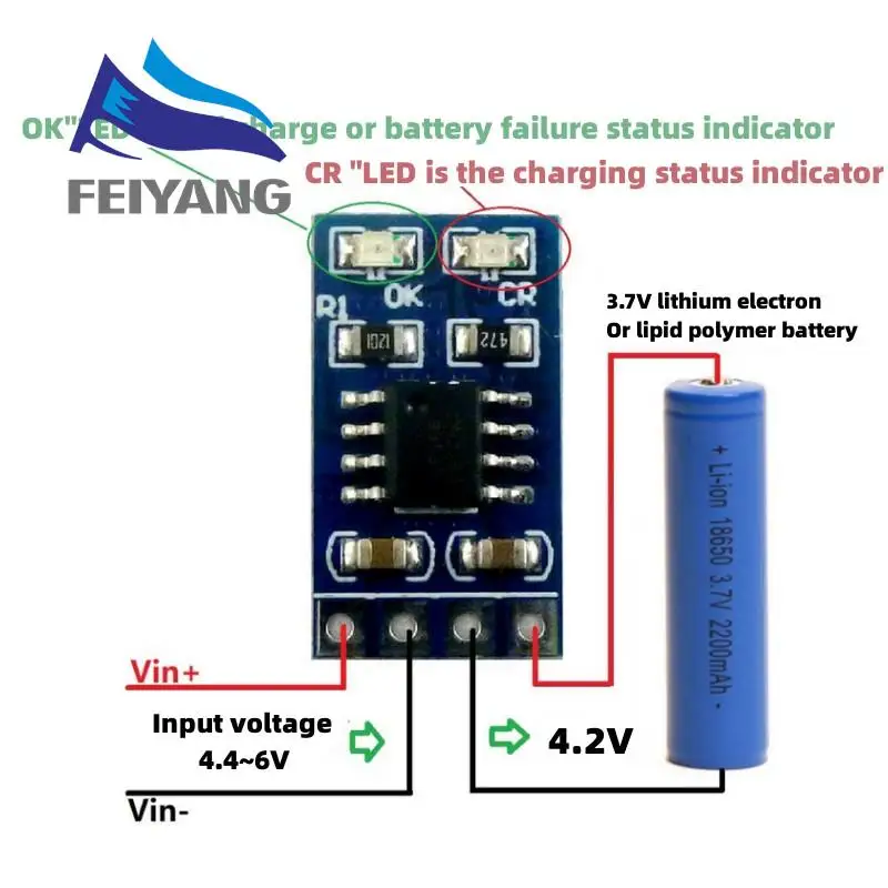 MPPT Solar Charge Controller 1A 4.2V 3.7V 18650 LiPo Li-ion Lithium Battery Charger Module SD05CRMA Solar Panel Battery Charging