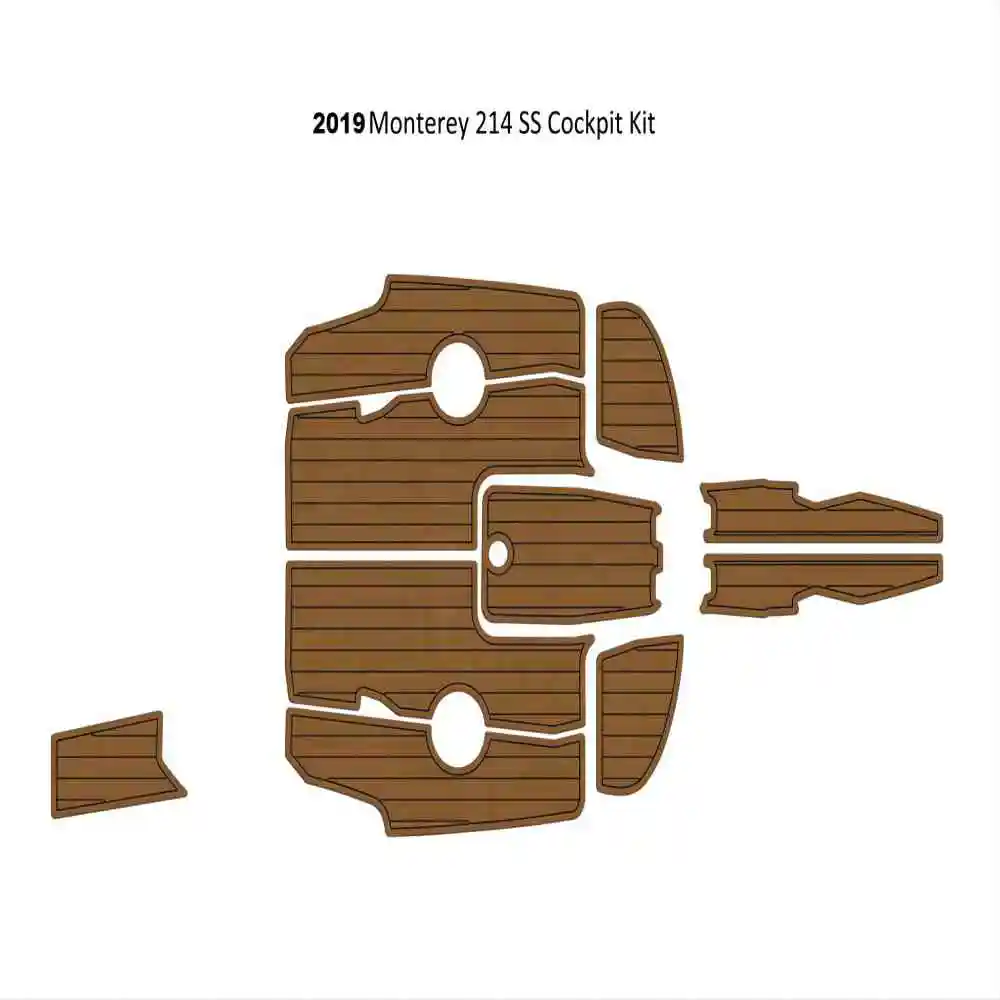 

2019 Monterey 214 SS Cockpit Pad Boat EVA Foam Faux Teak Deck Floor Mat Flooring SeaDek MarineMat Gatorstep Style Self Adhesive