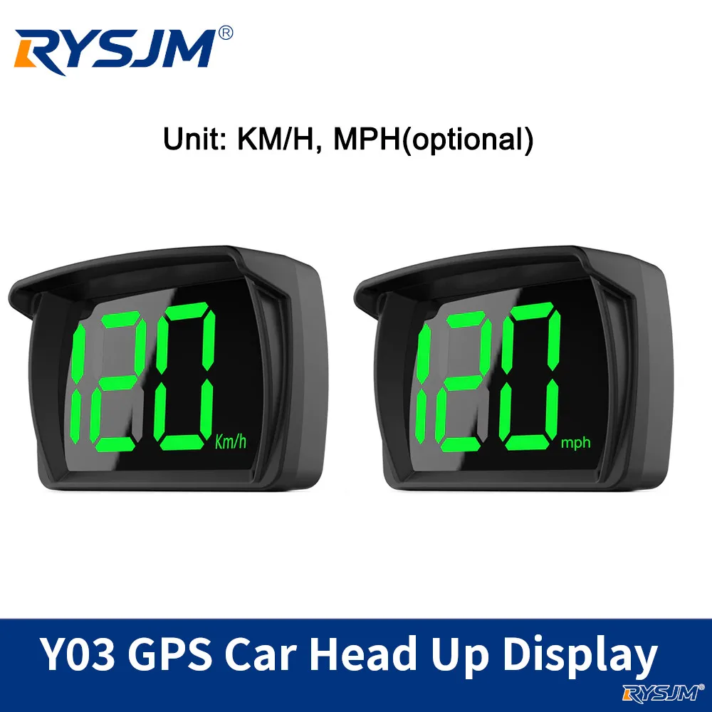 Universal Car GPS Y03 HUD Head up Display Digital Speedometer Projector Big Font Km/h Speed Meter Displayer Auto Electronic Part