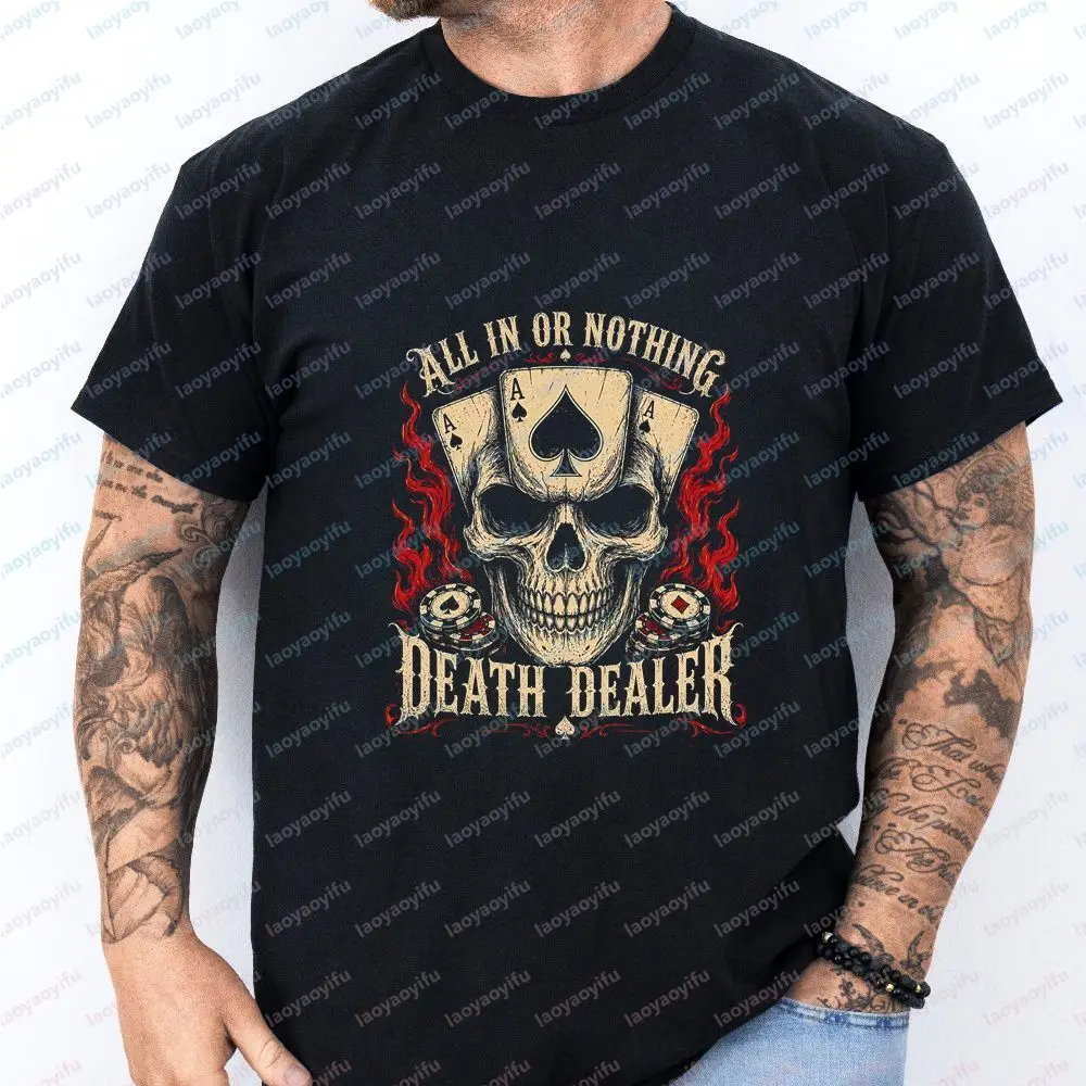 Victory or Defeat. Death Assassin. Snapdragon Poker Chips - Short-sleeved Men's and Women's Crew-neck Comfortable T-shirt.