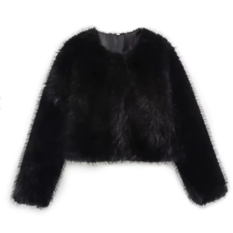 Women's Clothing Artificial Fur Coats Winter Coat Fluffy Soft Effect Short Jackets Outerwear Socialite Comfortable Faux Fur Coat