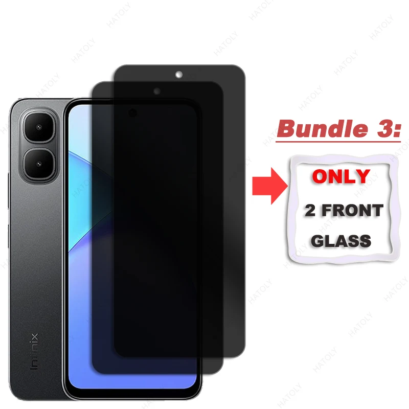 Privacy Screen Protector For Infinix Smart 10 4G Glass For Infinix Smart 10 4G Anti Glare Camera Lens Protector Anti-spy Glass