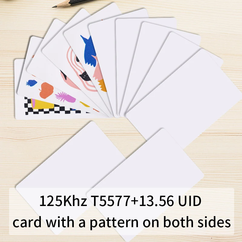 IC + ID UID คีย์การ์ดคอมโพสิตที่เขียนซ้ำได้ KEYFOB ชิปคู่ความถี่ RFID 125กิโลเฮิรตซ์ EM4305 T5577 + 13.56MHz เขียนได้