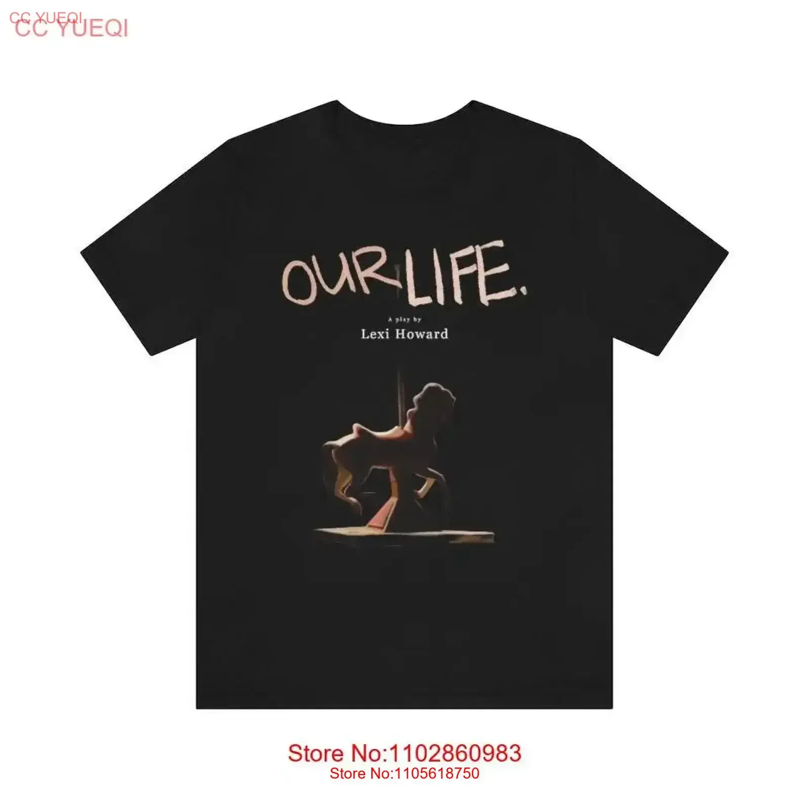 Camiseta Euphoria OUR LIFE, peça de teatro de Lexi Howard, Carousel HBO Zendaya Rue Cassie Sydney Sweeney Maude Apatow, vintage lavada
