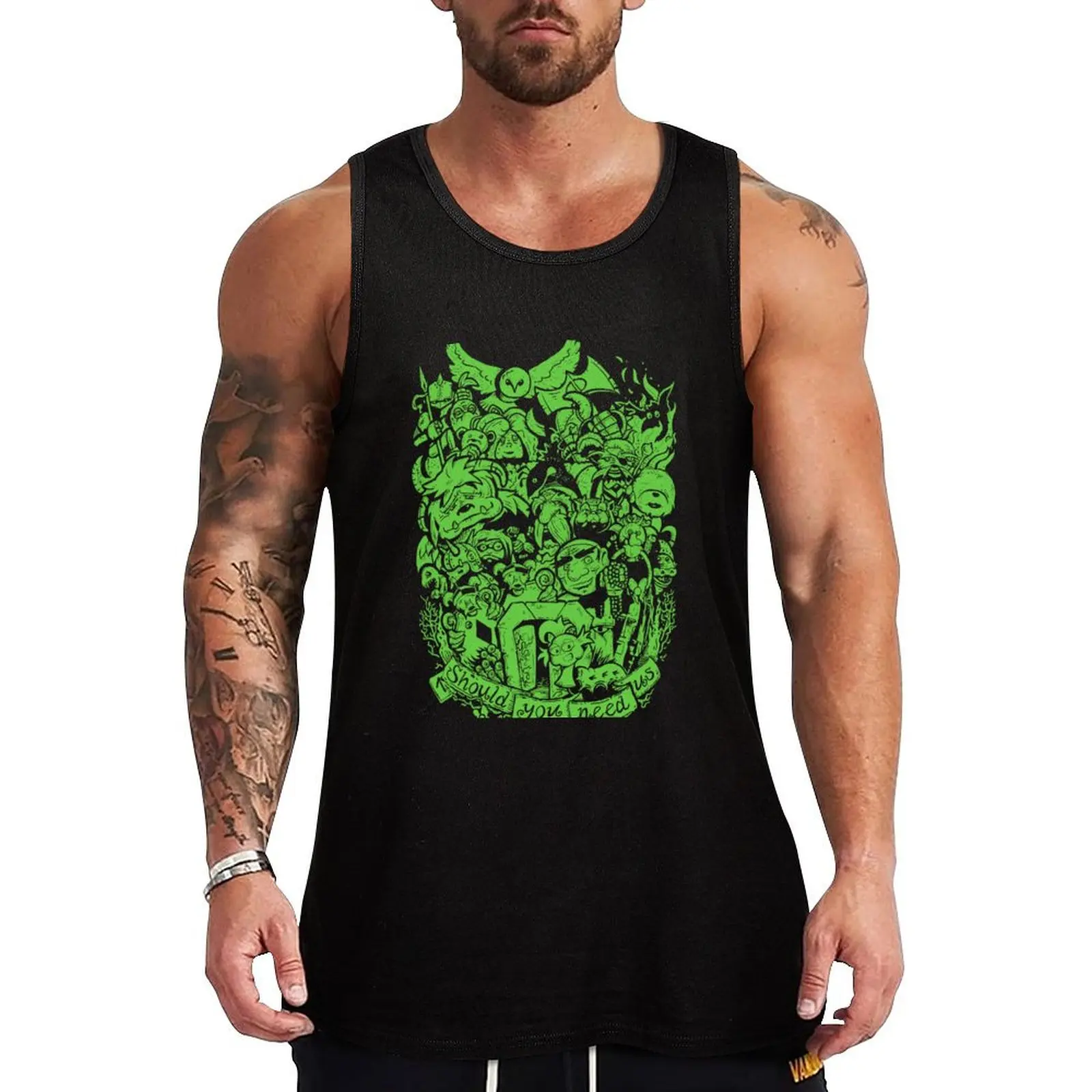 

Old Friends - Green Tank Top sleeveless jackets Men's t shirt gym clothes for men summer