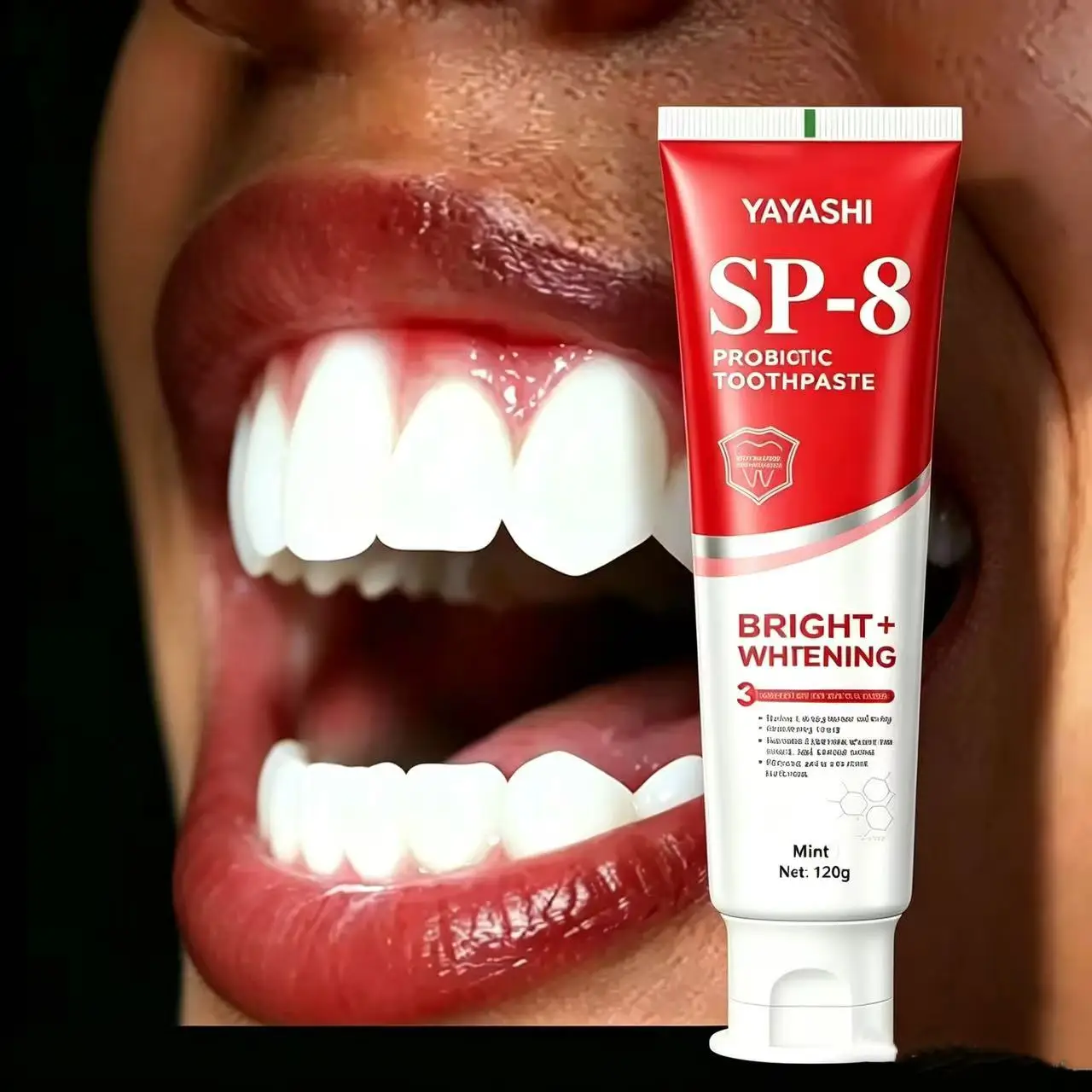 Sp-8 Probiotic Toothpaste Brightening Mint Fresh Breath Deep Cleaning Remove Plaque Stains Oral Hygiene Teeth Whiten Toothpaste