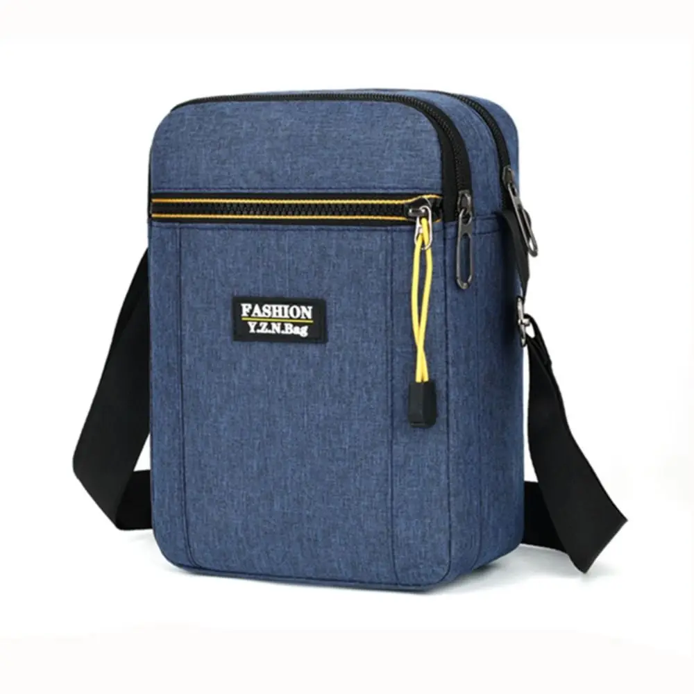 

Oxford Cloth Men's Crossbody Shoulder Bag Multi-layer Large Capacity Phone Bag Waterproof Zipper Business Man Messenger Bag