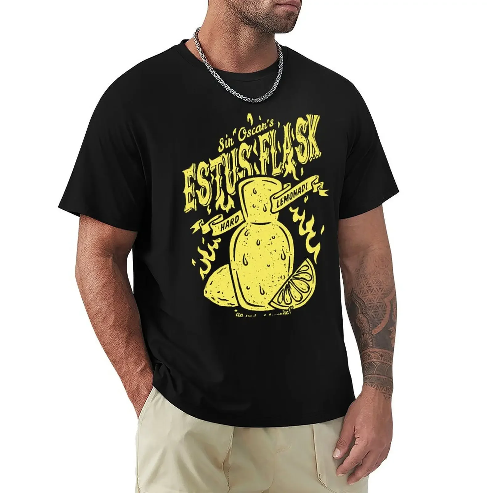 Estus Flask Hard Lemonade T-Shirt baggy shirts plain vintage clothes t shirts men image 3