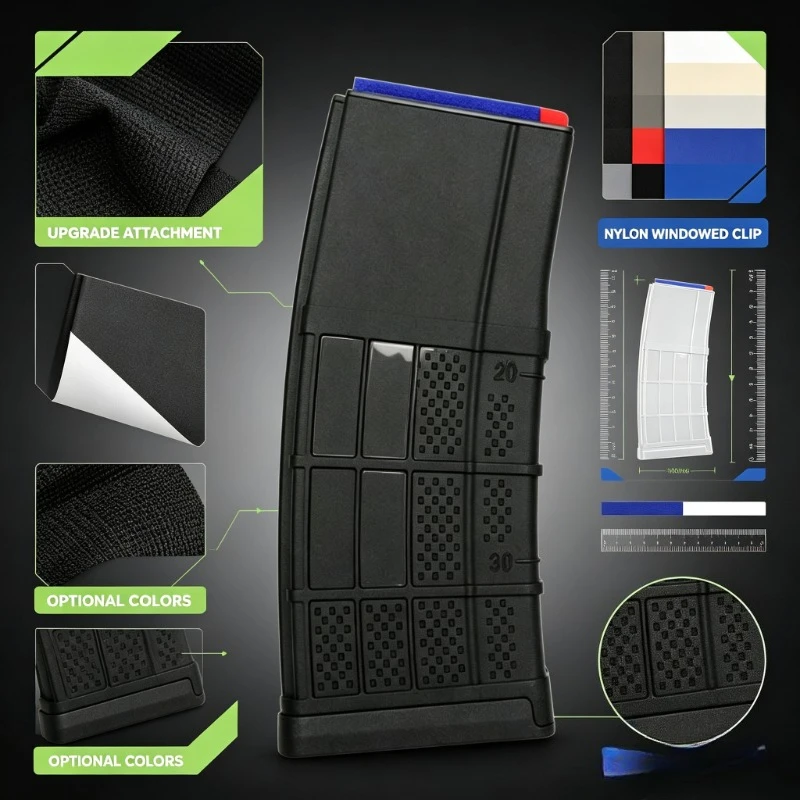 Smooth Loading Nylon Visible‑Window Magazine Field‑Game Mod Spare Part For M4 AR Gel Blaster