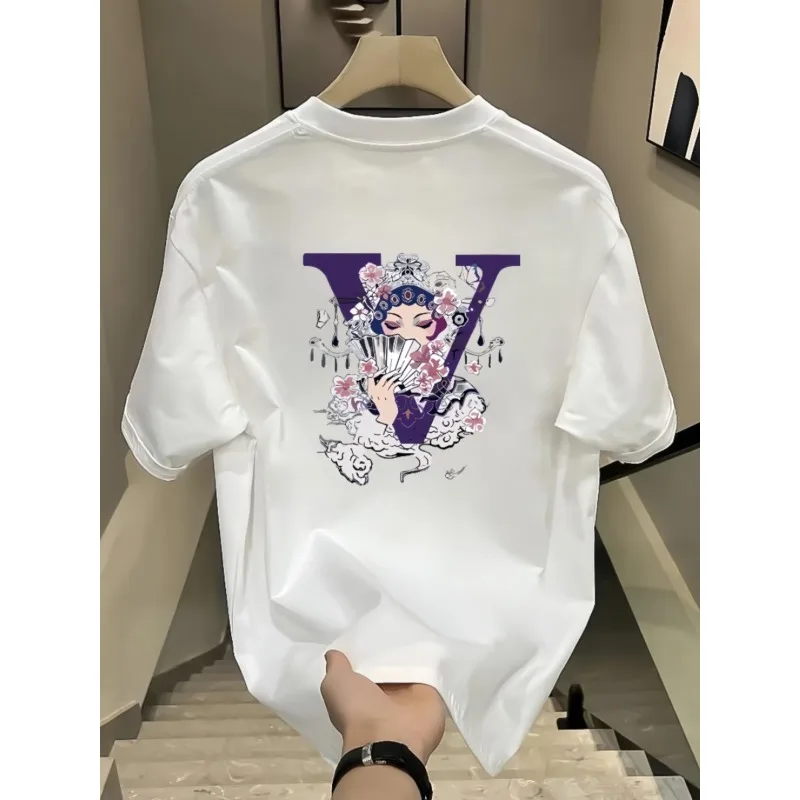 

Loose Short Sleeved T-shirt, 3D Printed Hip-hop Brand Style To Fashionable Bottom Layer Top, Breathable and Quick Drying