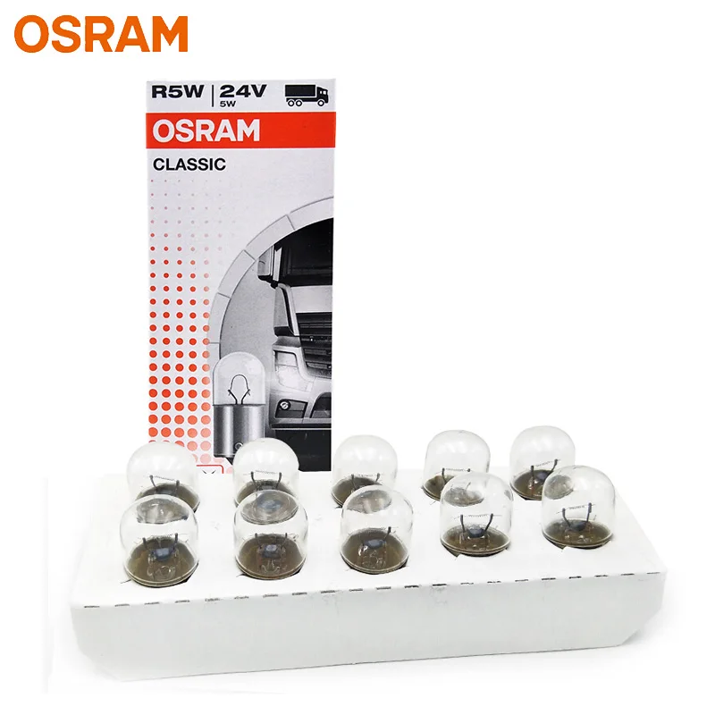 OSRAM 24V R5W 5W Truck Standard Interior Light License Plate Lamps Original Auto Turn Signal Bulbs 5627 Wholesale (10pcs)