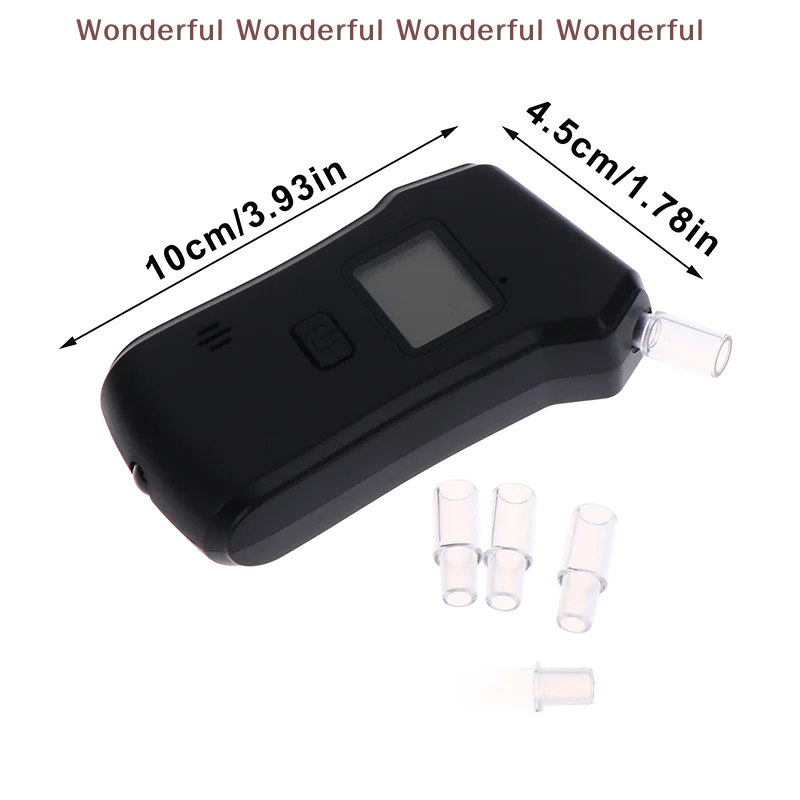 Digital LCD Breath Alcohol Tester with LCD Display Lightweight and Durable for Emergency Roadside Check