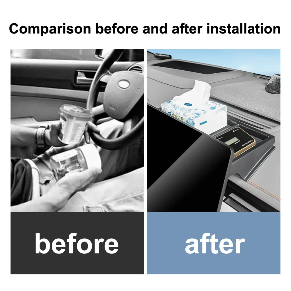 Suitable For ZEEKR 7GT 2026 2027 Storage Box Behind Navigation Screen Car Modification Parts ABS Material Storage Box 2